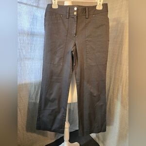 Tommy Hilfiger Pants 6 Womens Regular Size Black Chino Janie Fit Stretch Crop